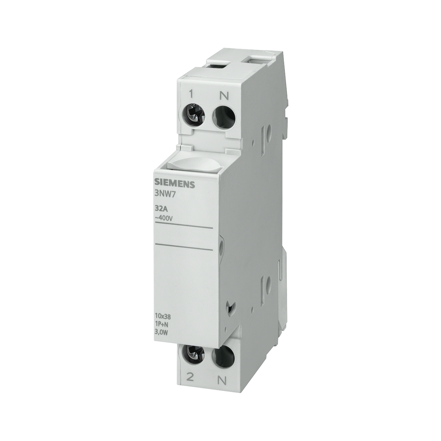 Imagen de BASE P/FUSIBLES CILINDRICOS 3NW7013 TAMAÑO 10 X 38 MM In=32 A