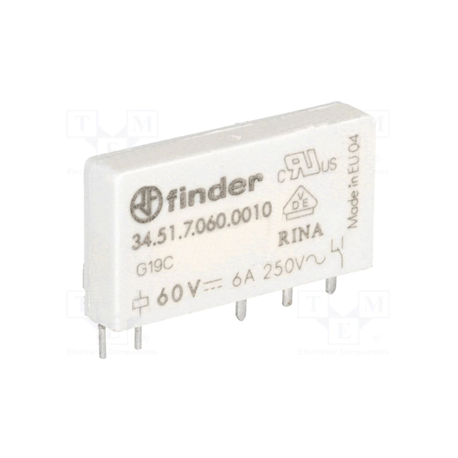 Imagen de RELEVADOR 1CC PARA INTERFASE (60VDC) 6 A  34.51.7.060.0010