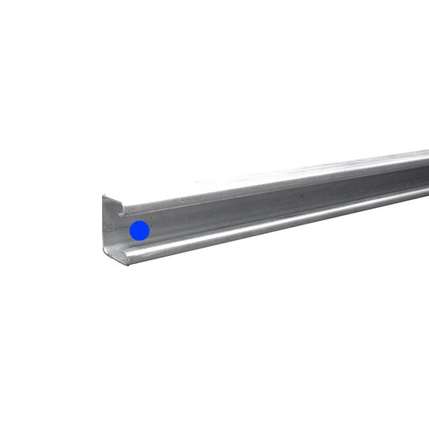 Imagen de RIEL CANAL LISO ACERO GALVANIZADO 4 X 4 PUNTA AZUL CAL 14