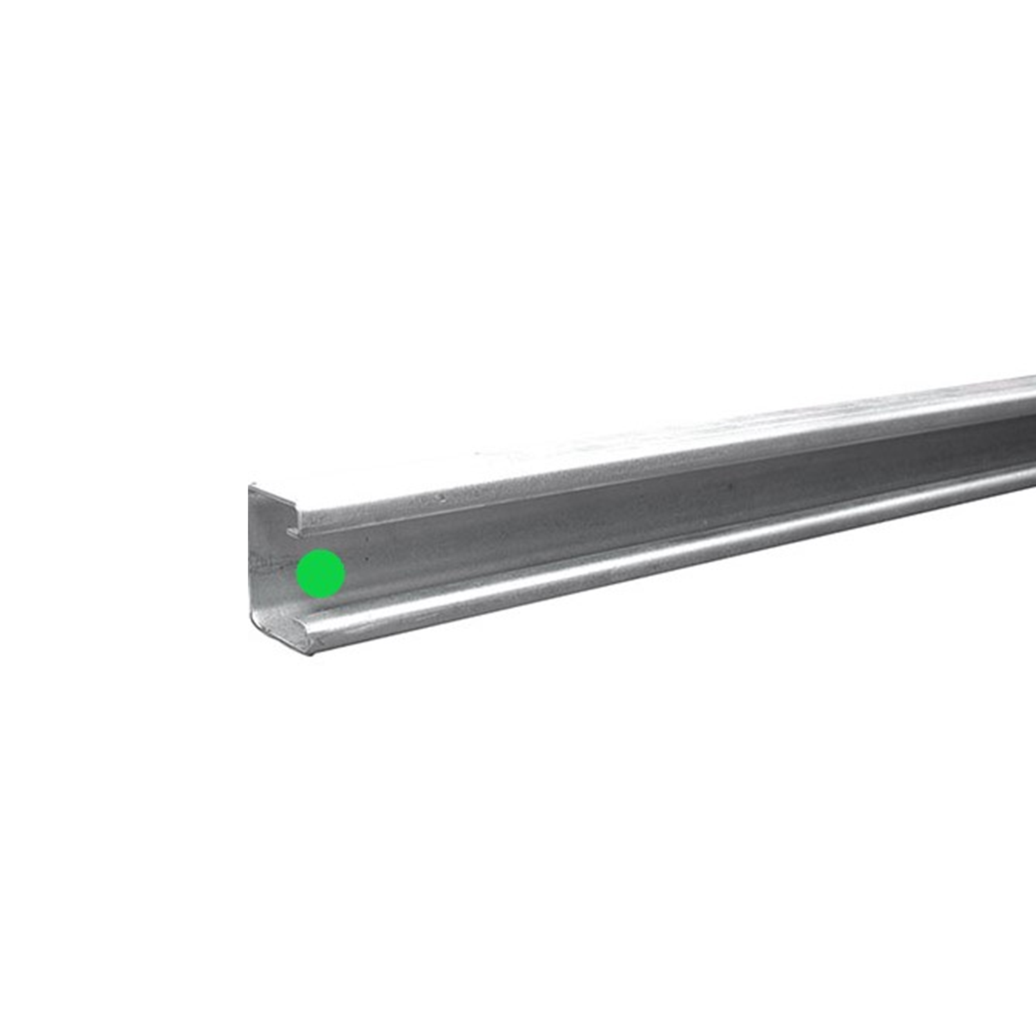 Imagen de RIEL CANAL LISO ACERO GALVANIZADO 4 X 2 PUNTA VERDE CAL. 16