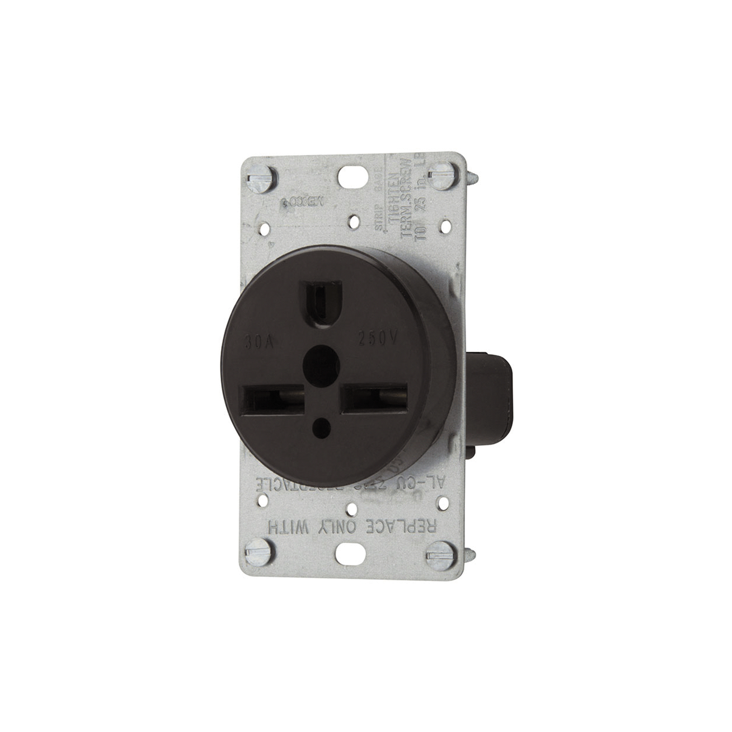 CLAVIJA REDONDA 250 VOLTS GRIS LEVITON