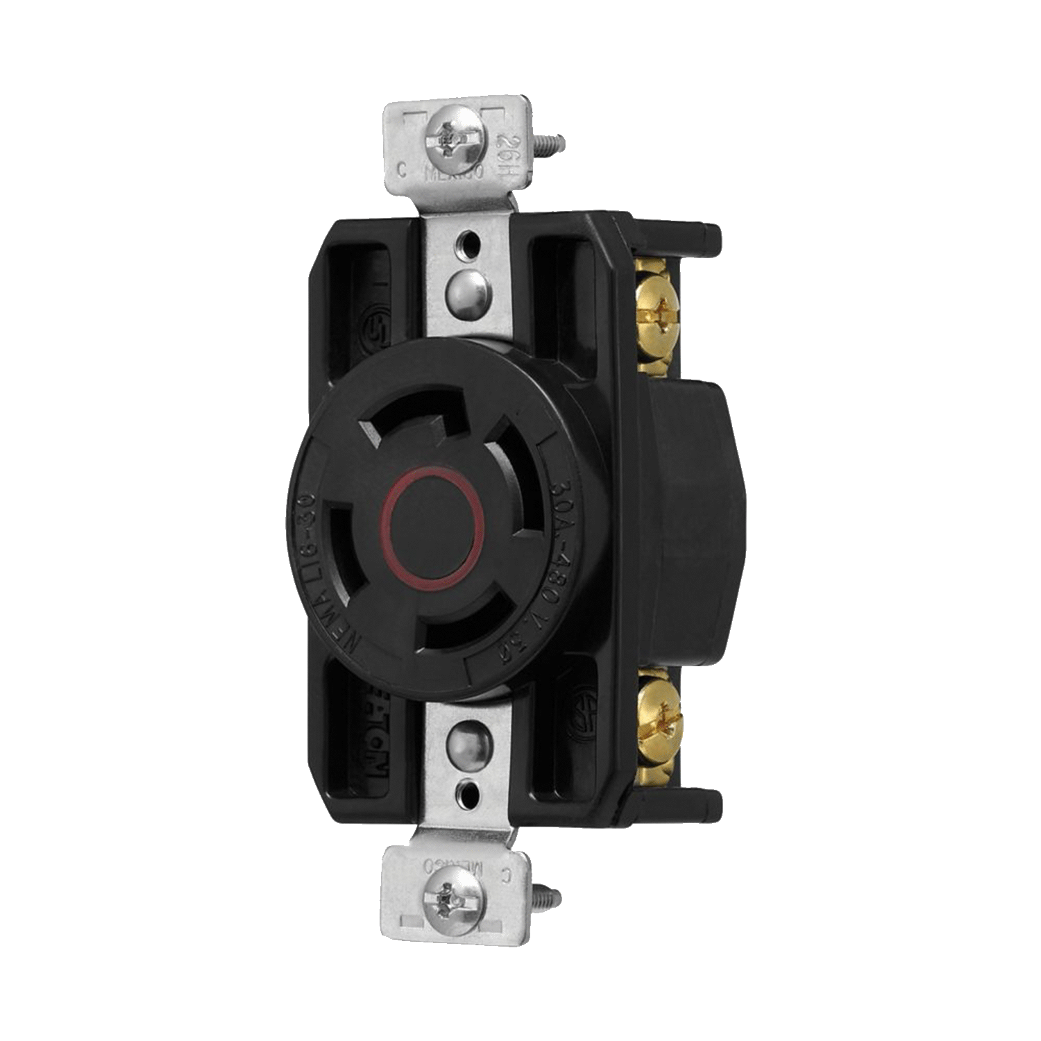 Imagen de CONTACTO MEDIA VUELTA 3P 4H 30A 3F 480V AC NEMA L16-30 GRADO INDUSTRIAL