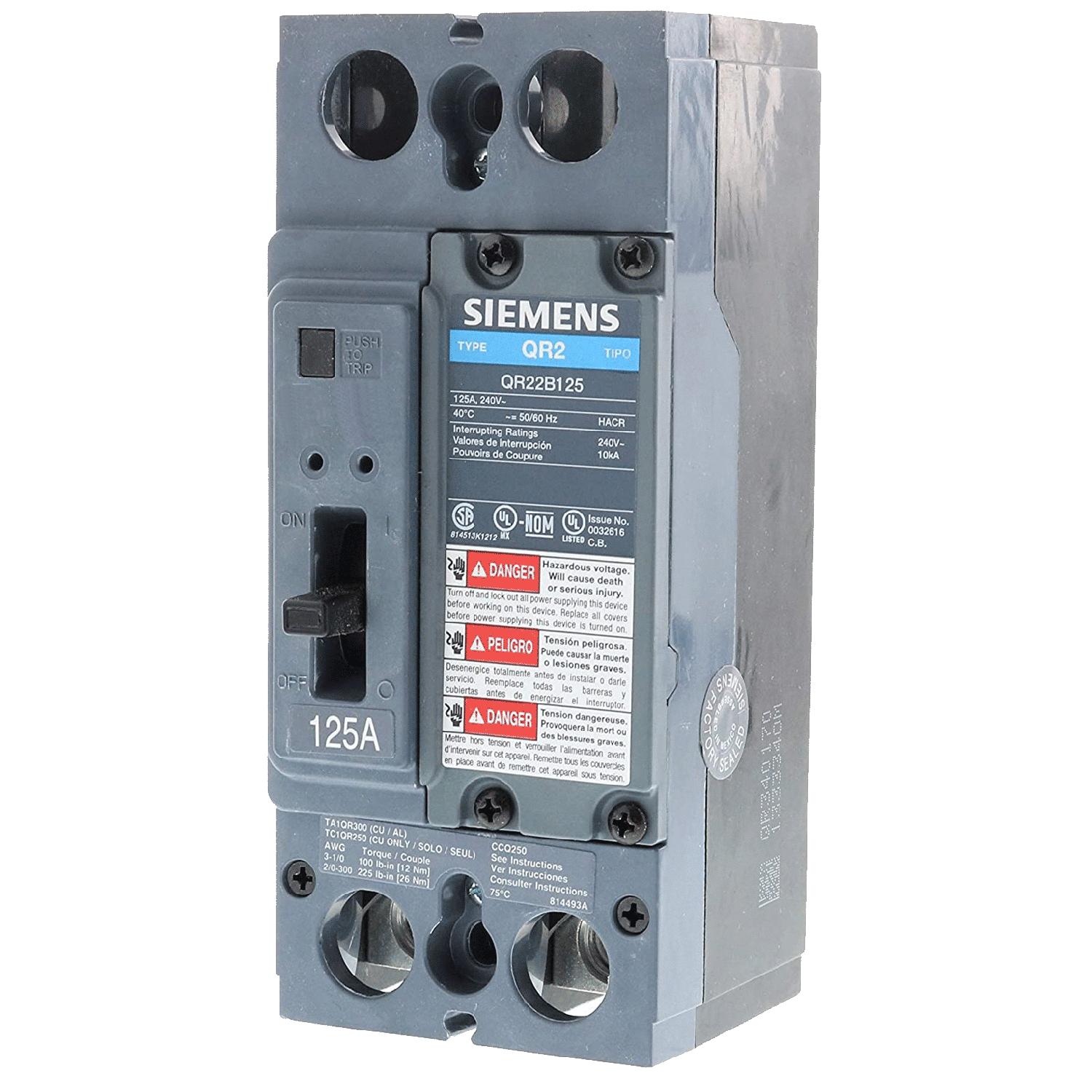 Imagen de INTERRUPTOR QR2 2X125A 10KA/240V