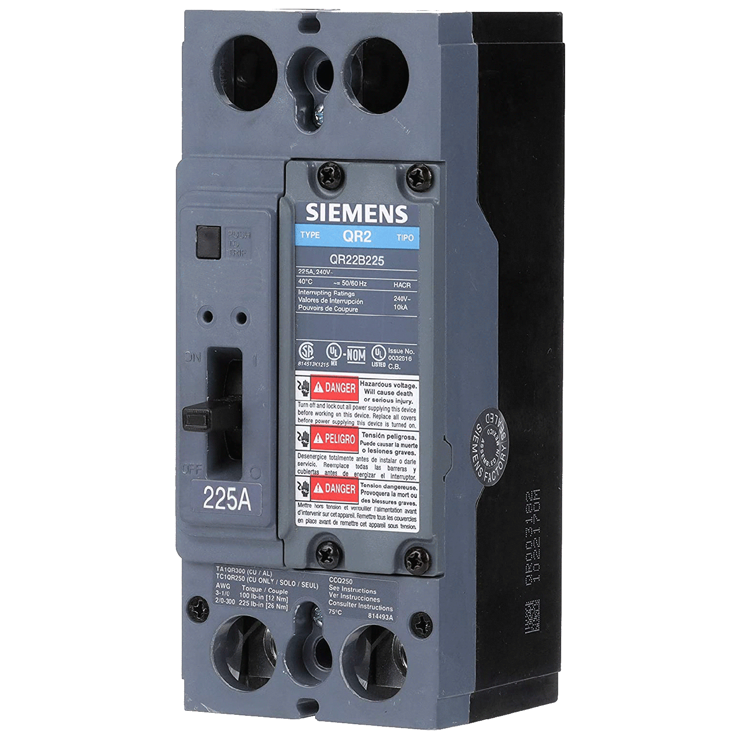 Imagen de INTERRUPTOR QR2 2X225A 10KA/240V