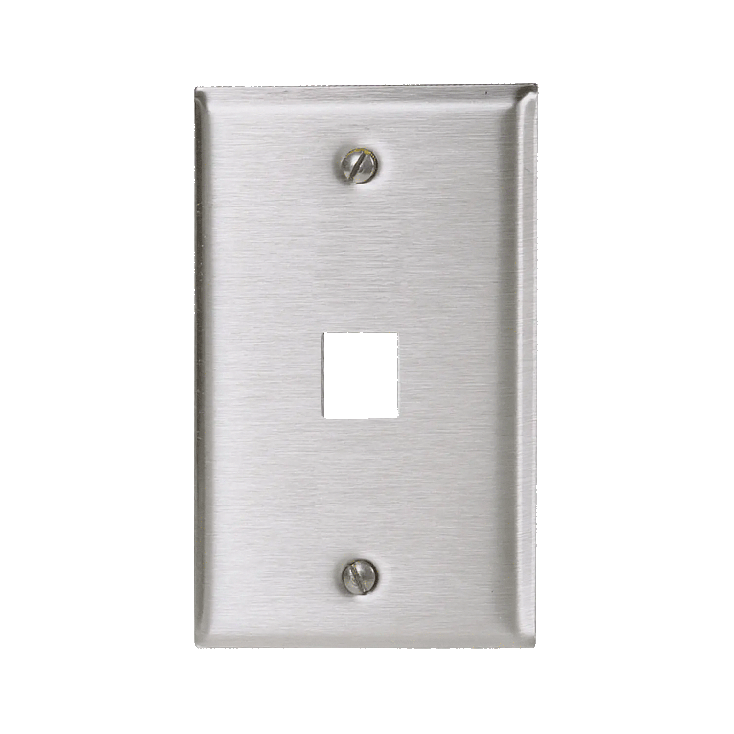 Imagen de PLACA ACERO INOXIDABLE PARA 1 MODULO JACK RJ-45 CAT5E