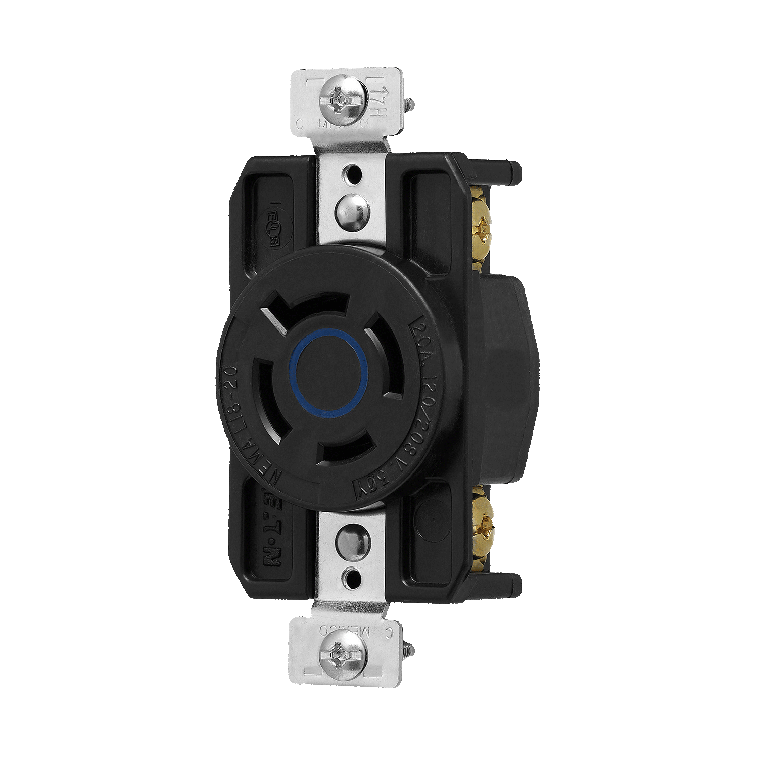 Imagen de CONTACTO MEDIA VUELTA 4P 4H 20A 3F 120/208 V AC NEMA L18-20 GRADO INDUSTRIAL