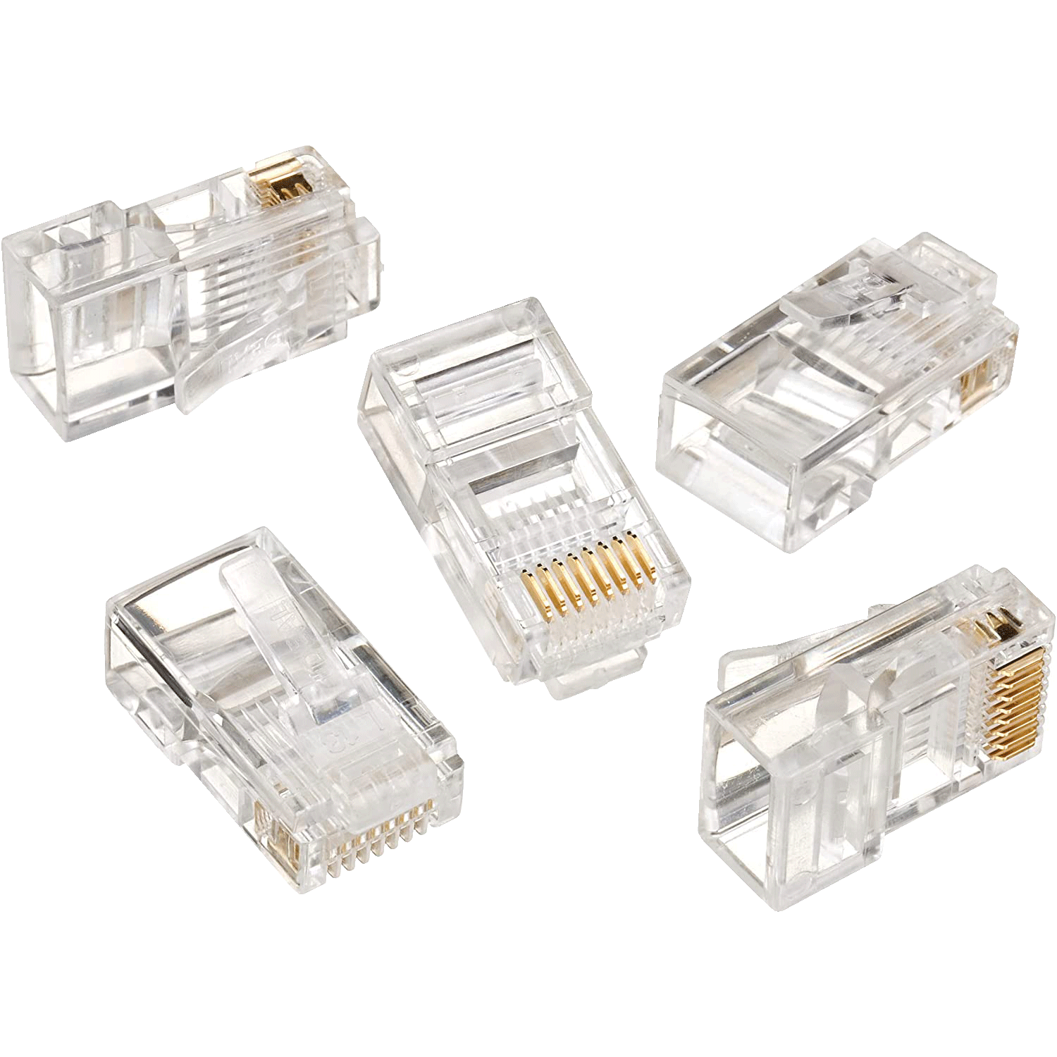 Imagen de CONECTOR PLUG MODULAR RJ-45 CAT5e 8P8C BLISTER 10 PZS. IDEAL