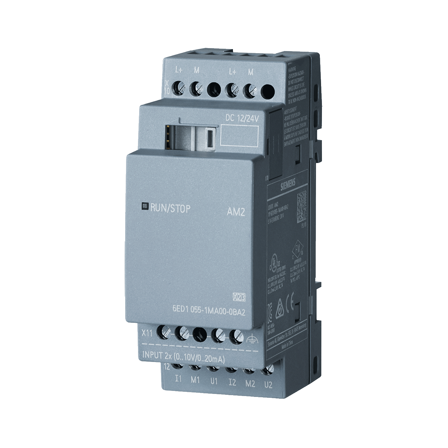 Imagen de MODULO ANALOGO AM2, ALIMENTACION 12-24V DC, 2 AI 0 - 10V o 0 - 20mA