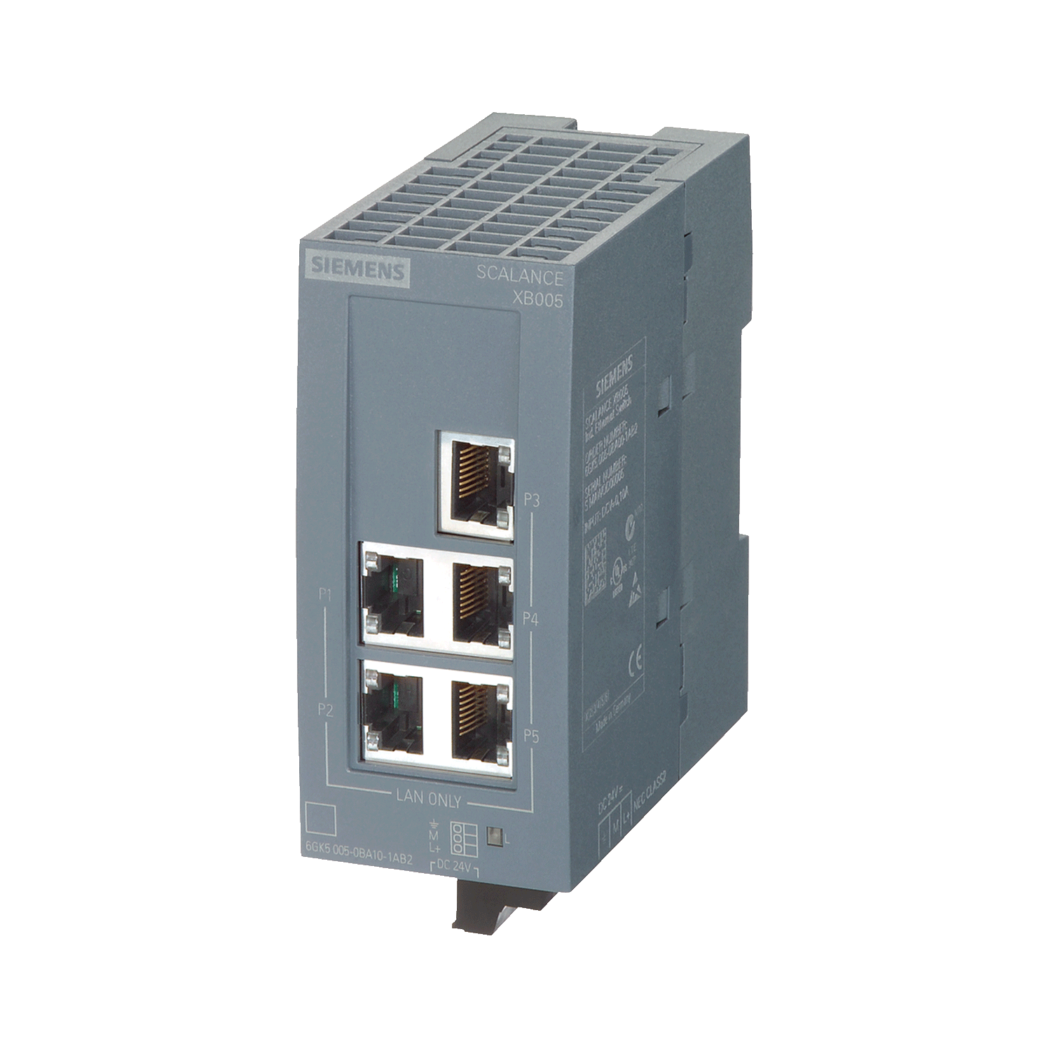 Imagen de SWITCH ETHERNET 5 PUERTOS RJ45 SCALANCE XB005  24 VCD 10/100 MBITS  NO ADMINISTRABLE