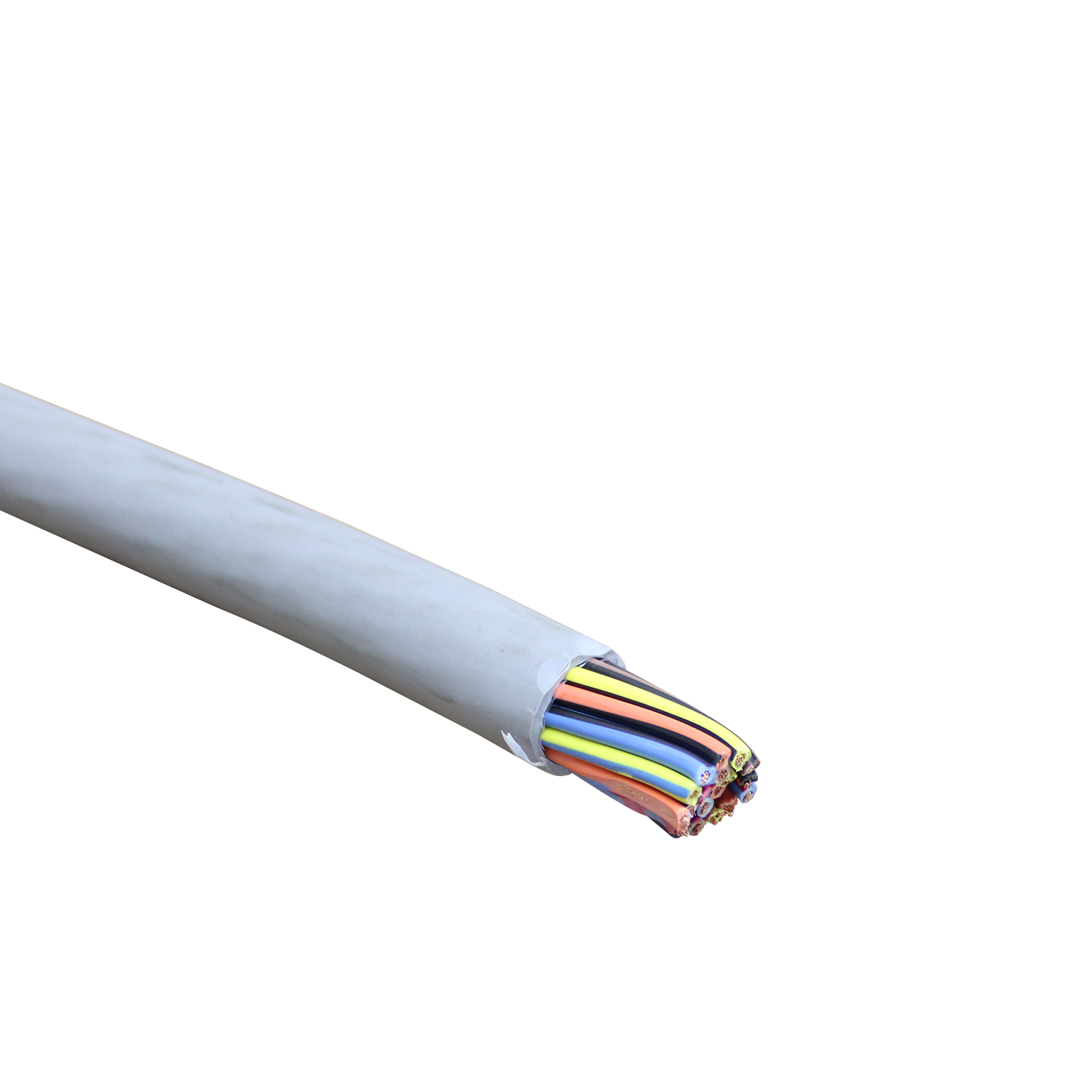 Imagen de CABLE MULTICONDUCTOR GRIS 20 X 18 AWG 16H PVC+PVC TC UV 600V CODIGO DE COLORES K2 VIAKON