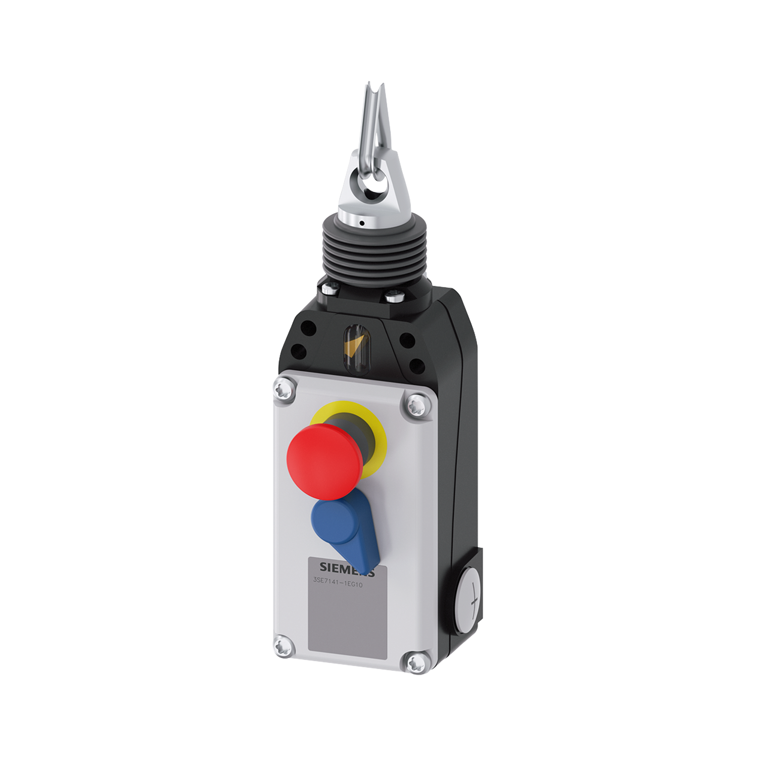 Imagen de INTERRUPTOR DE TIRON POR CABLE PARO DE EMERGENCIA CAJA METALICA IP67 1NA+3NC PARA CABLES HASTA 75 M