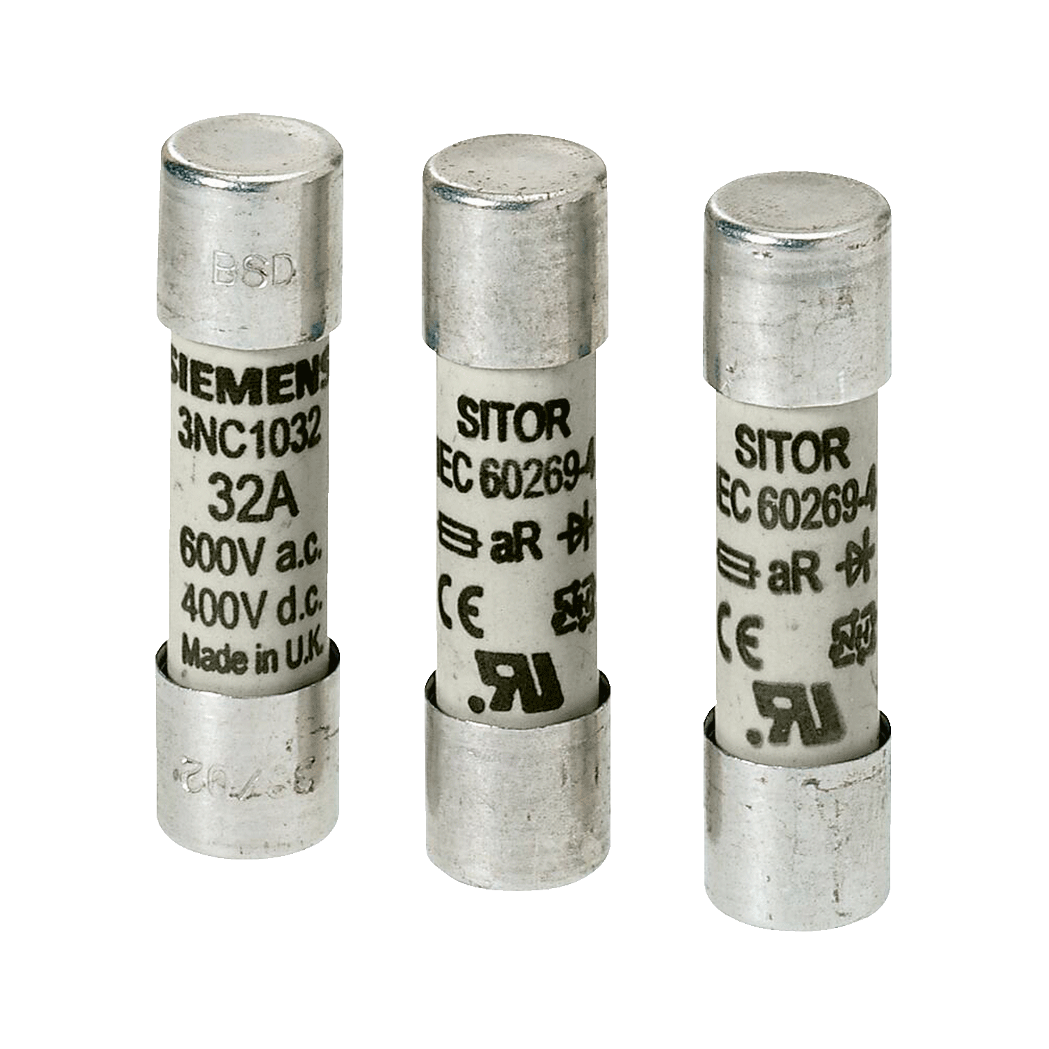 Imagen de SITOR CARTUCHO FUSIBLE CILINDRICO 10X38 MM 6A aR 600V AC, 700V DC