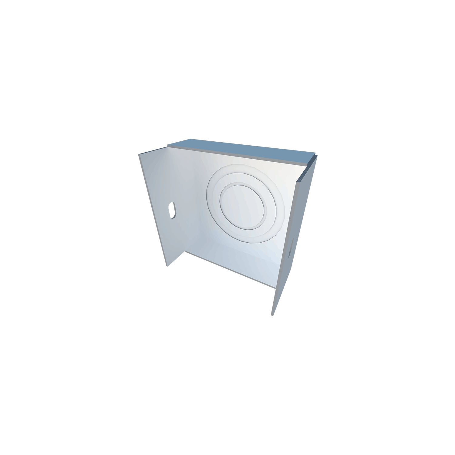Imagen de PLACA CIERRE PARA DUCTO 4" X 4" ACERO BLANCO