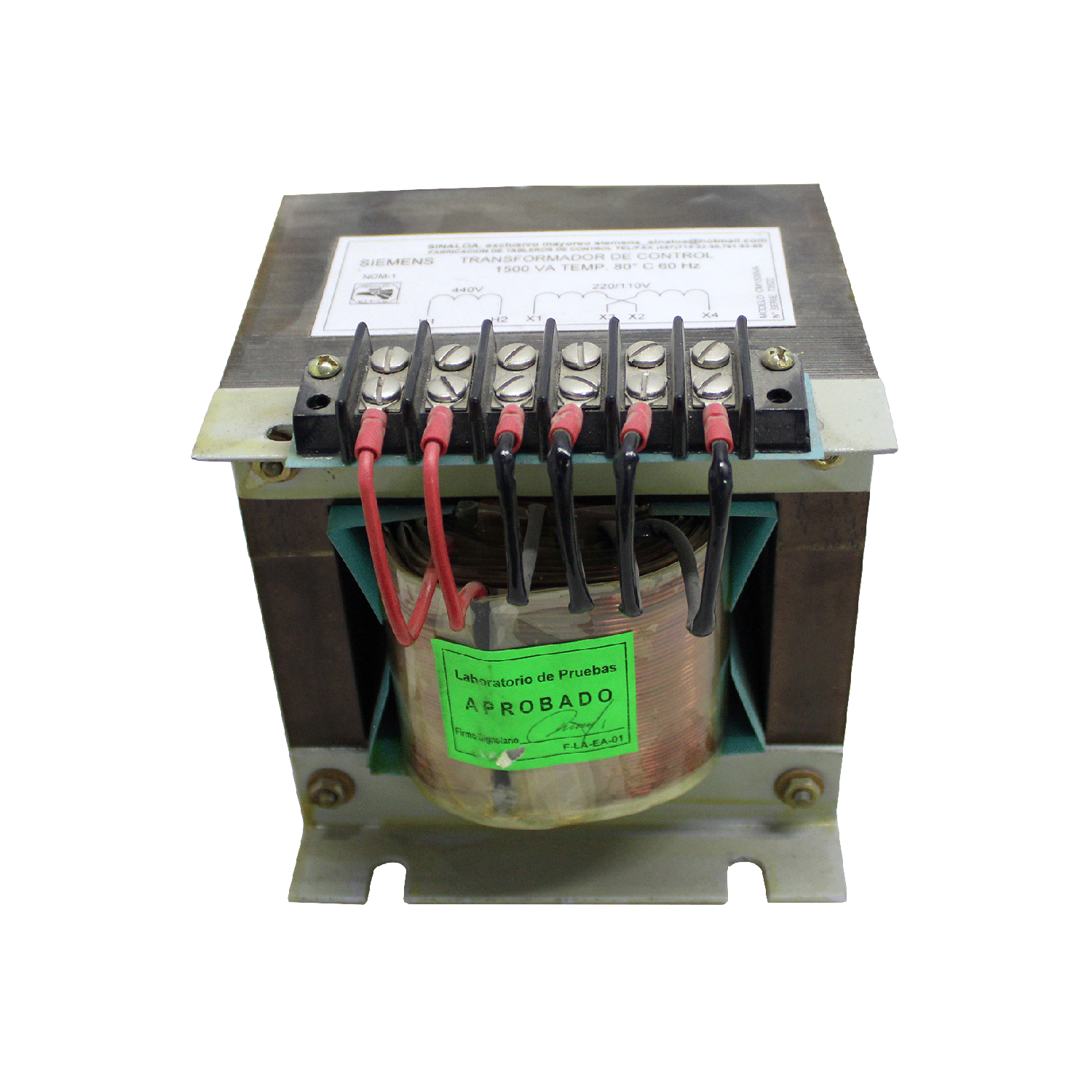 Imagen de TRANSFORMADOR DE CONTROL 1500 VA PRIM.440V, SEC.220/110V  ORION