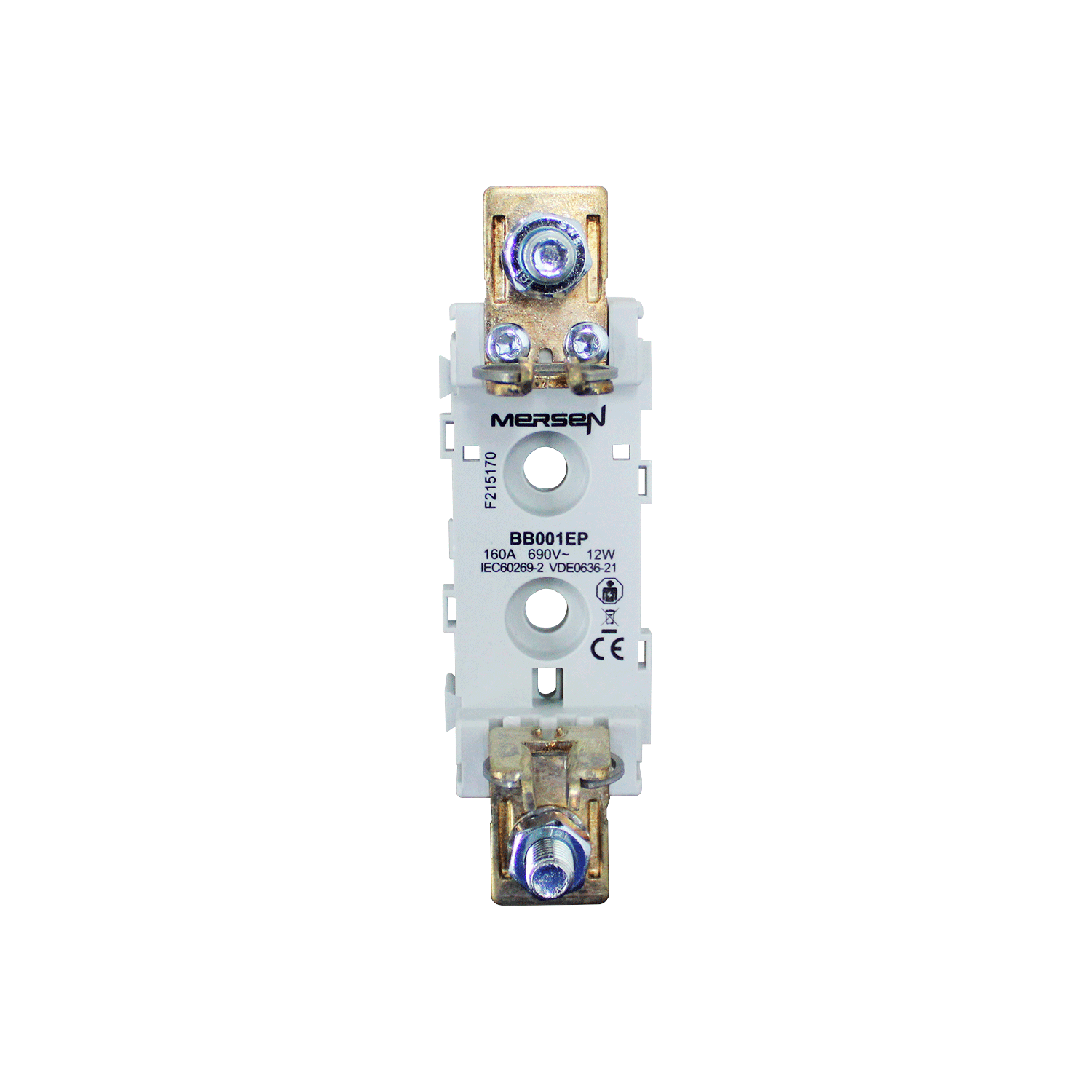 Imagen de BASE PORTAFUSIBLE NH 00, 000 1 POLO 160A 1000V AC/DC BB001EP MERSEN
