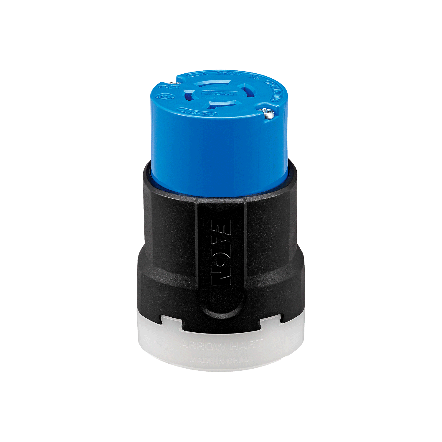 Imagen de RECEPTACULO MEDIA VUELTA COLGANTE 3P 4H 20A 3Ø 250V AC NEMA L15-20 GRADO INDUSTRIAL
