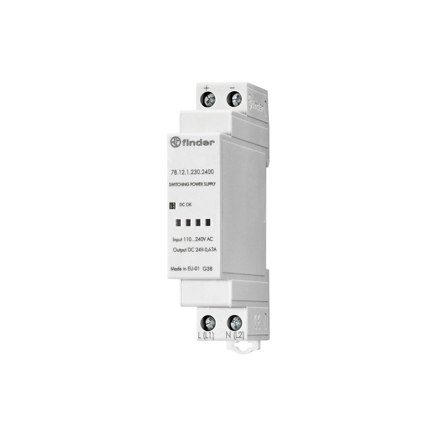 Imagen de FUENTE DE ALIMENTACION 0.6A ENTRADA 1F 110-240 VAC SALIDA 24 VDC FINDER 78.12.1.230.2400