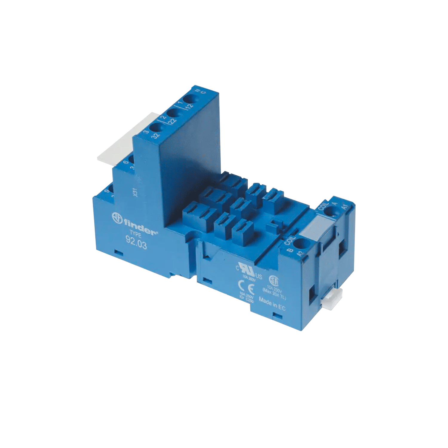 Imagen de BASE PARA RELEVADOR INDUSTRIAL FASTON 62.32 Y 62.33 AZUL  92.03SMA