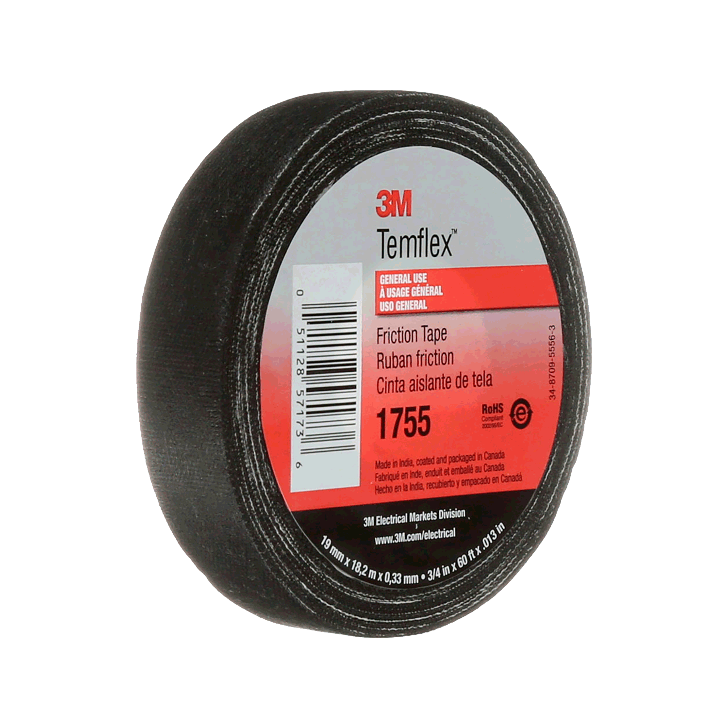 Imagen de CINTA AISLANTE DE TELA 19MM X 18M TEMFLEX 3M