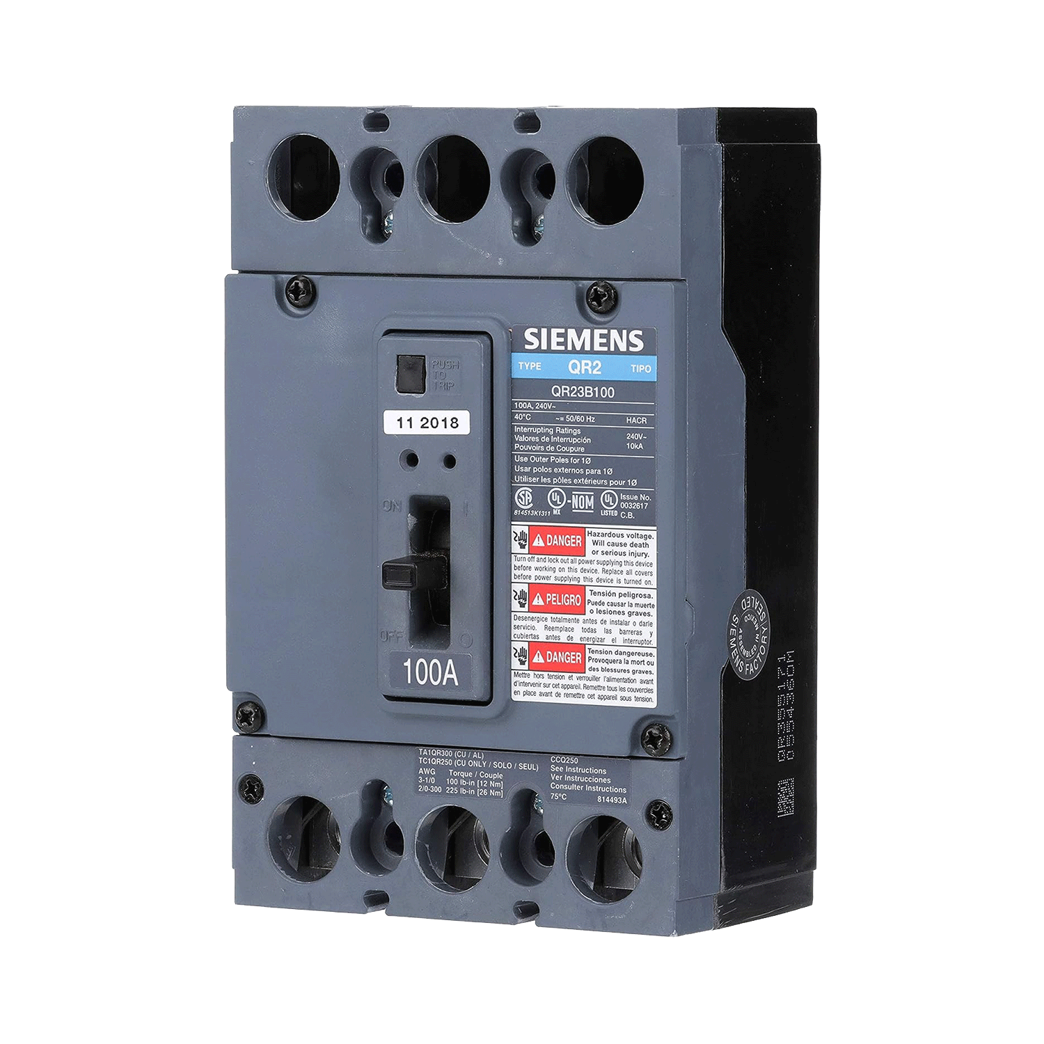 Imagen de INTERRUPTOR QR2 3X100A 10KA/240V