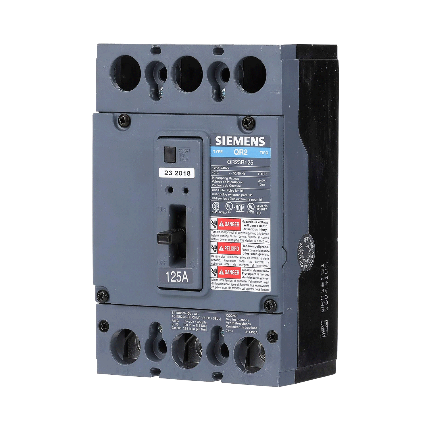 Imagen de INTERRUPTOR QR2 3X125A 10KA/240V