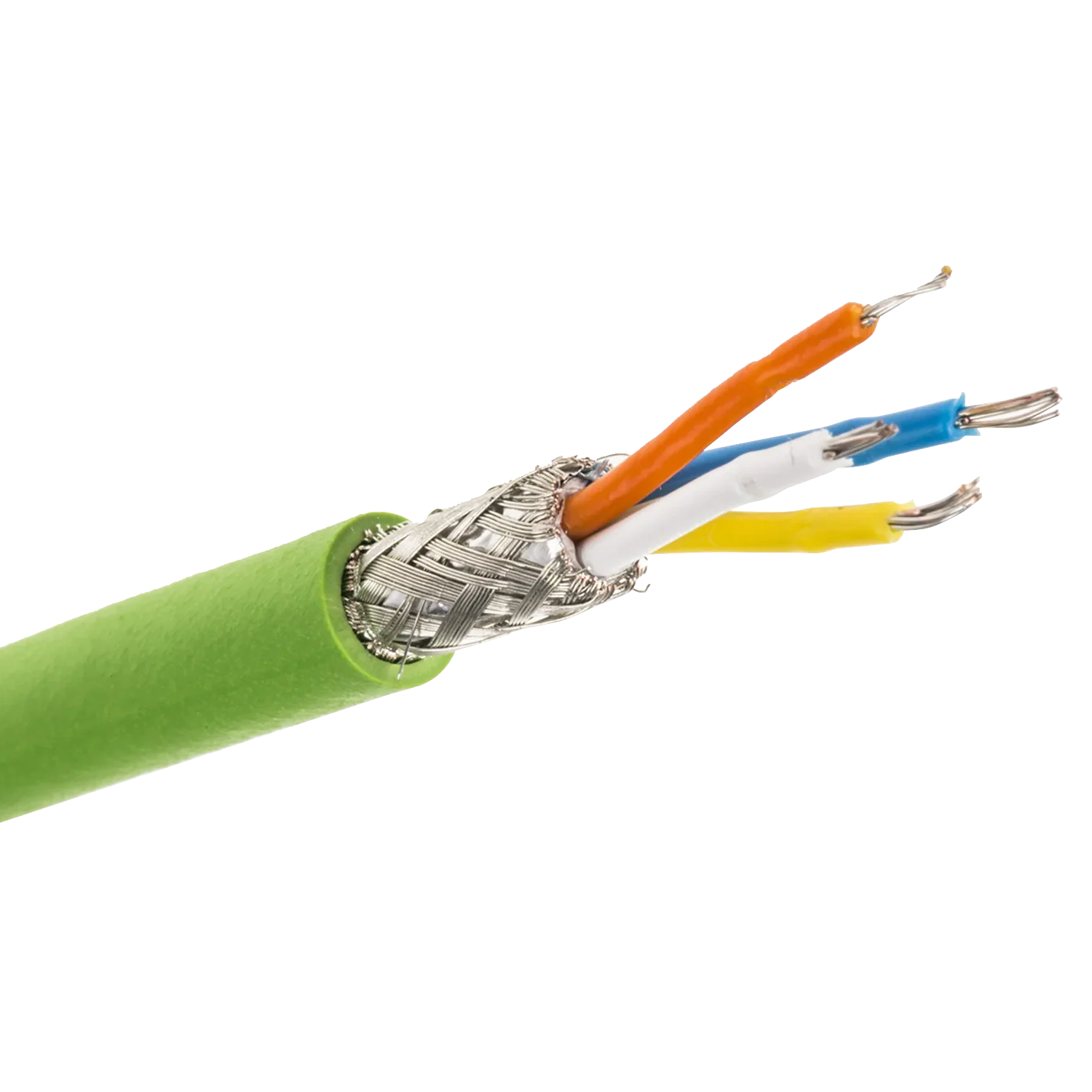 Imagen de CABLE PROFINET 4 HILOS CAL.22 AWG CAT5E BLINDADO MALLA TRENZADA PAR TRENZADO