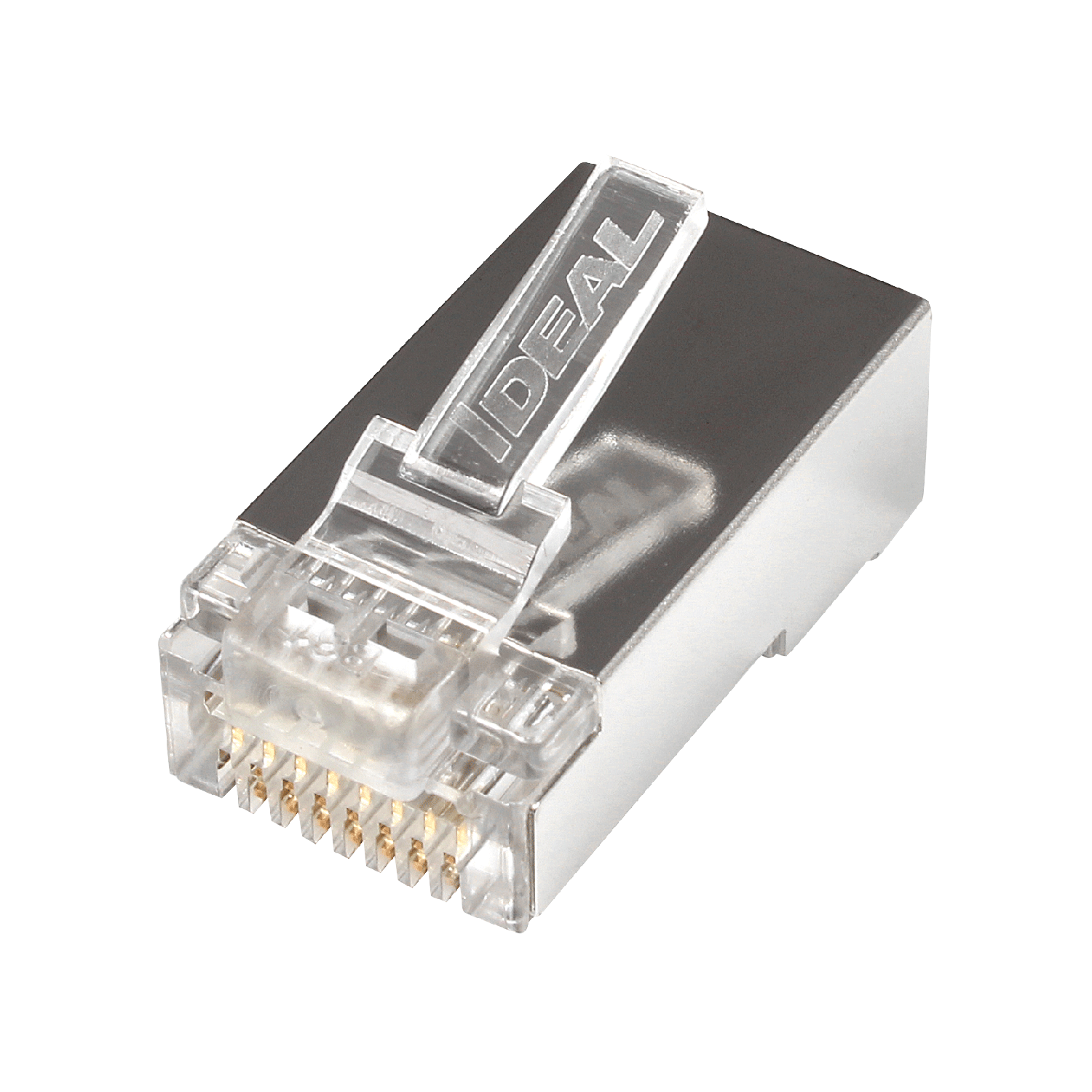 Imagen de CONECTOR PLUG RJ-45 CAT5e 8P8C BLINDADO BLISTER 25 PZS. IDEAL