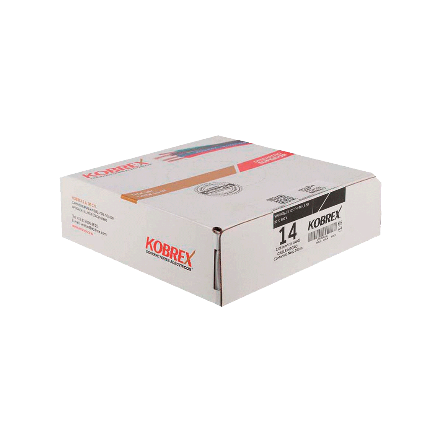 Imagen de CABLE THW-LS CAL.14 NEGRO CAJA/ROLLO KOBREX