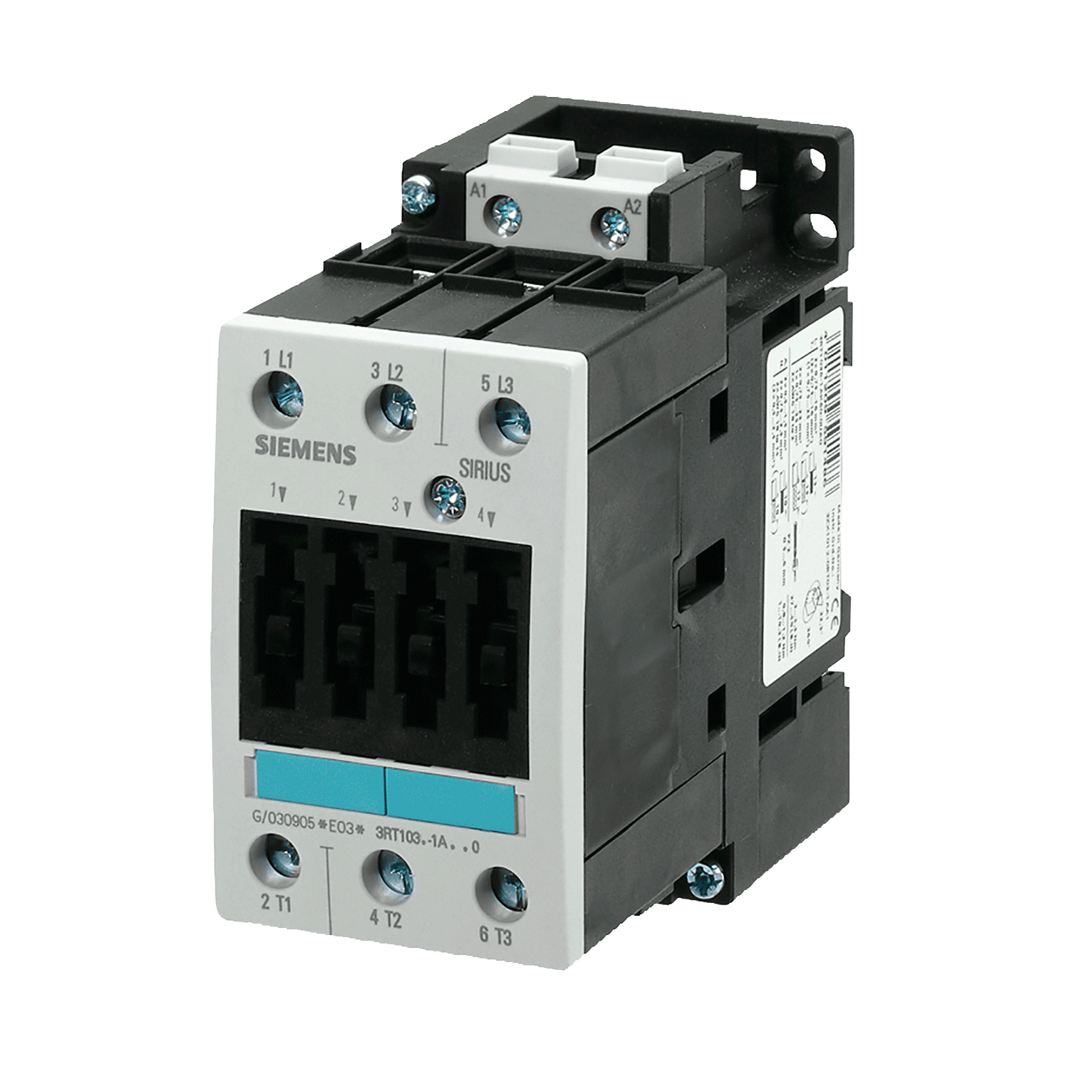 Imagen de CONTACTOR 3RT1036-1AK60 AC-3,22KW/400V, AC 110V,50 HZ/120V