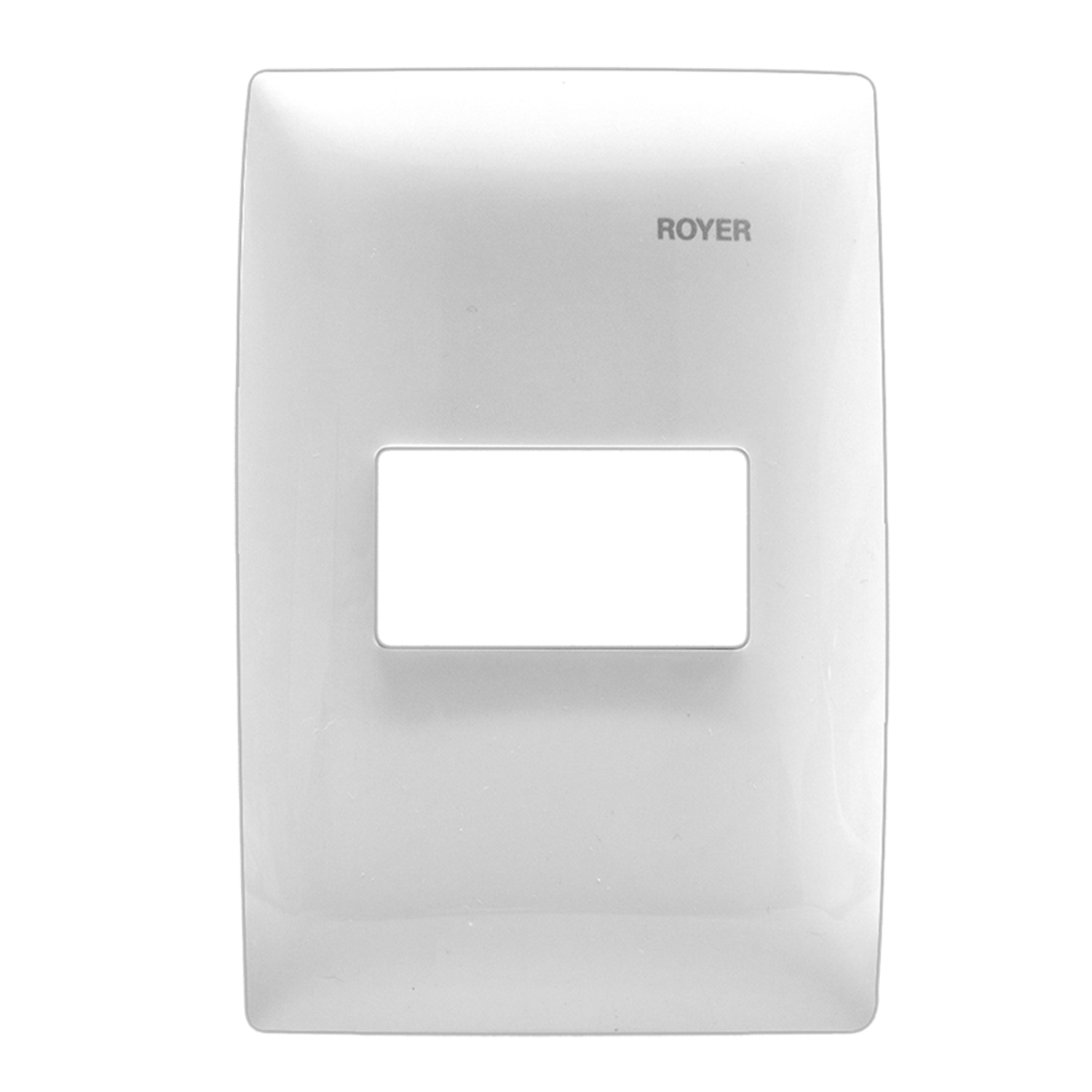 Imagen de PLACA 1 MODULO HORIZONTAL BLANCO 100-6201W, ROYER RESIDENCIAL