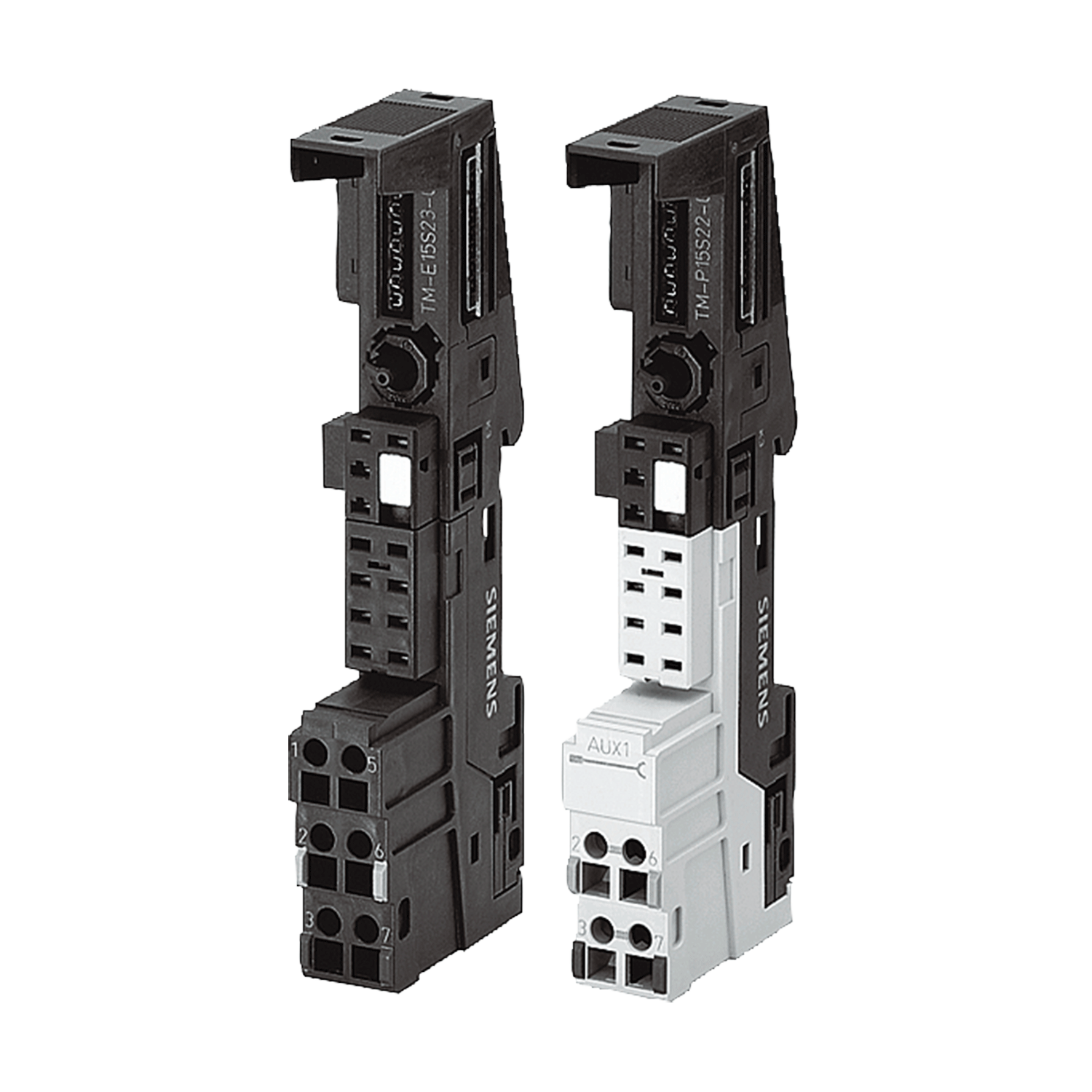 Imagen de BASE PARA MODULO ET 200S 15 mm  CON ACCESO POR BORNES A AUX1 AUX1 PASANTE