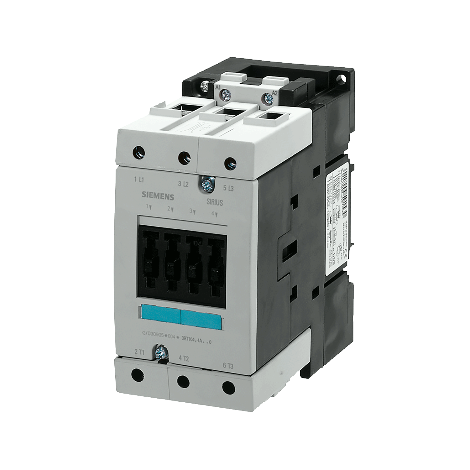 Imagen de CONTACTOR TRIPOLAR SIRIUS 80 AMP BR4:3RT10451AK60 S3 115 V CA 1NA + 1NC