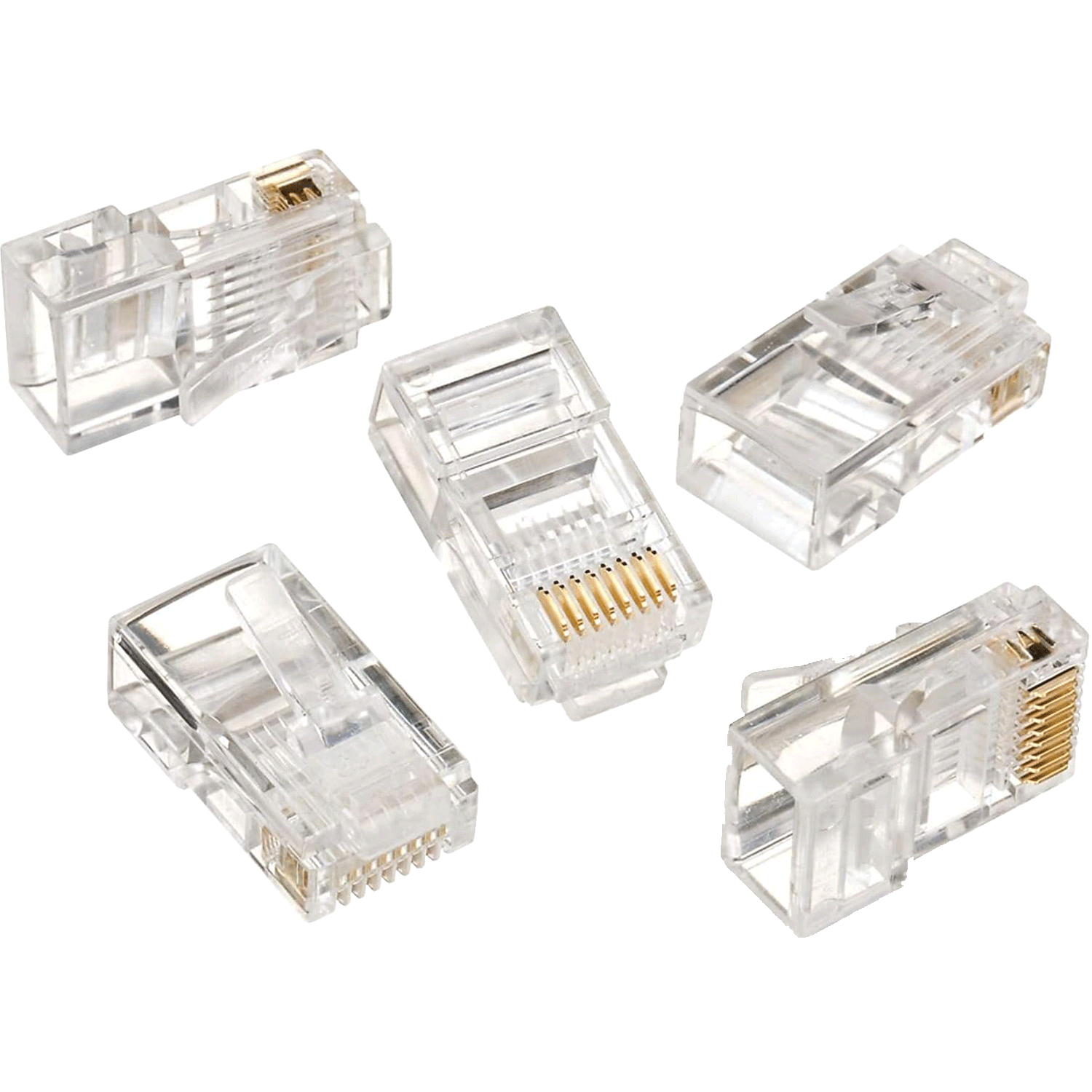 Imagen de CONECTOR PLUG MODULAR RJ-45 CAT5e 8P8C BOLSA 100 PZS. IDEAL