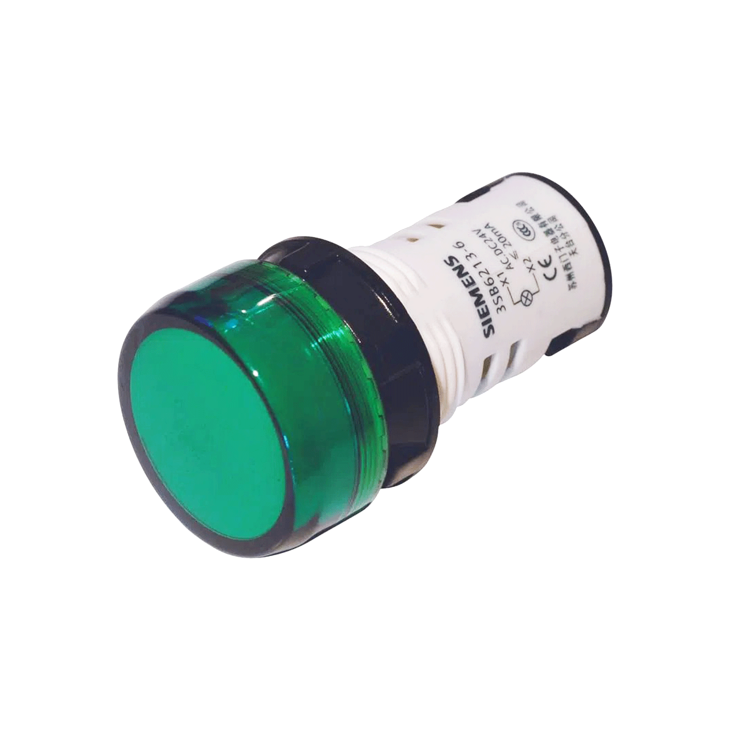 Imagen de LAMPARA DE SEÑALIZACIÓN VERDE 22MM 110V AC/DC LED INTEGRADO