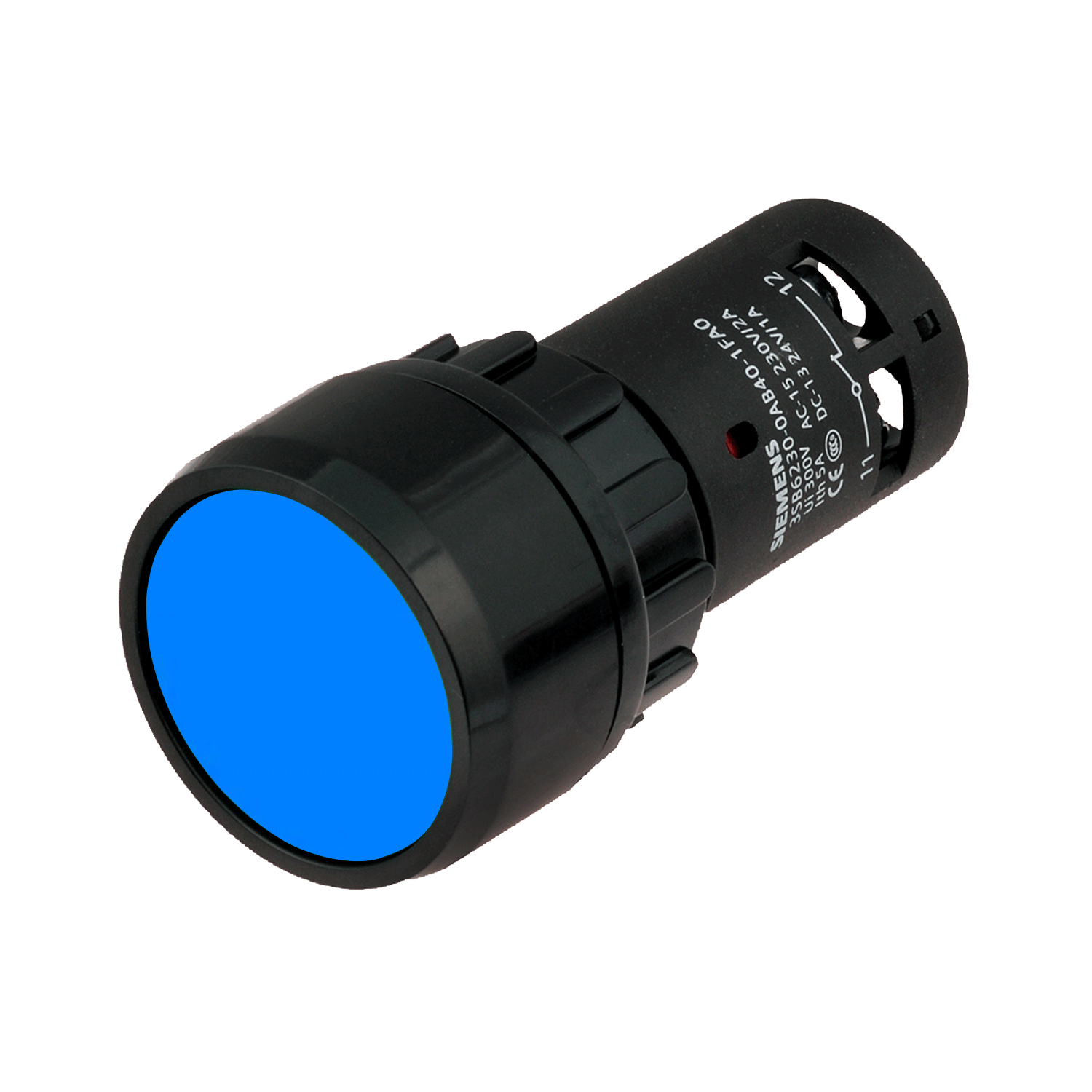 Imagen de BOTON PULSADOR AZUL 22MM 1NA+1NC PLASTICO