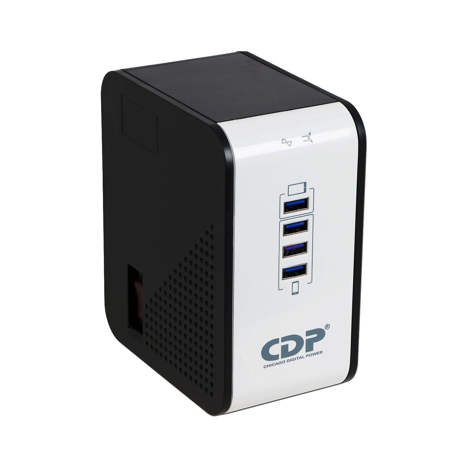 Imagen de REGULADOR DE VOLTAJE 1000VA/500W 120V 8 CONTACTOS+ 4 TOMAS USB MARCA CDP