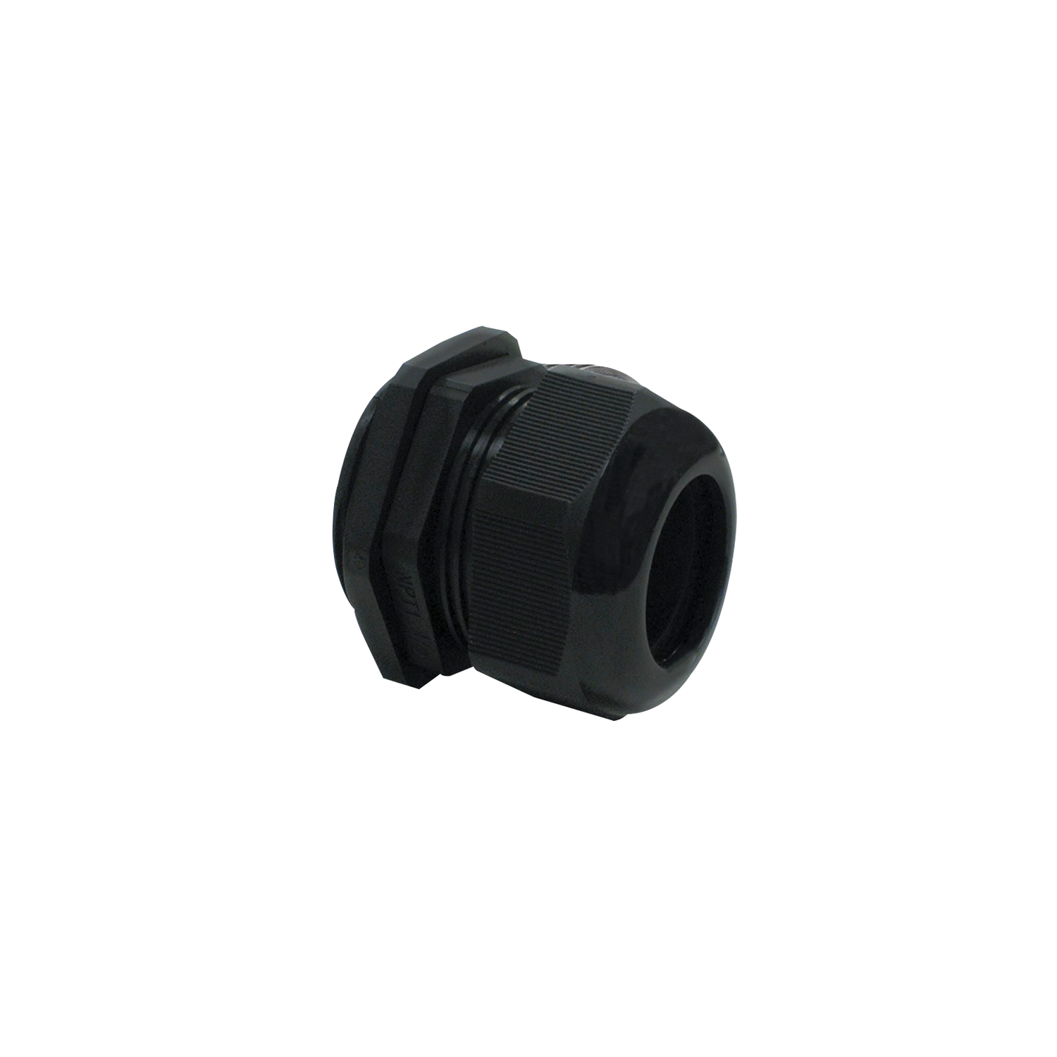 Imagen de CONECTOR GLANDULA NEGRO 1" (25mm)  CON CONTRATUERCA