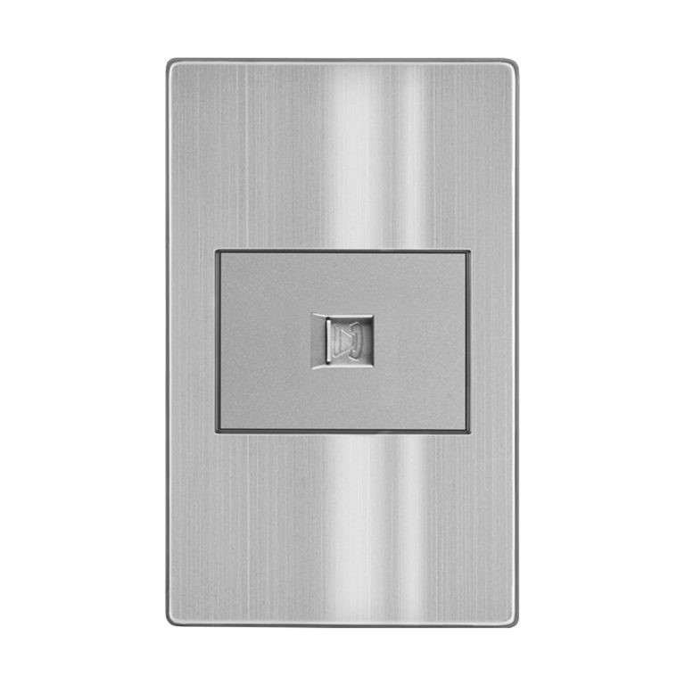 Imagen de PLACA METALICA PLATA TOMA TELEFONICA ARTLITE 7503028267439