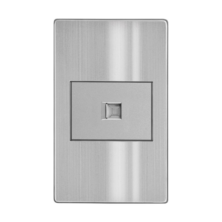 Imagen de PLACA METALICA PLATA TOMA RJ45 CAT5 ARTLITE 7503028267446
