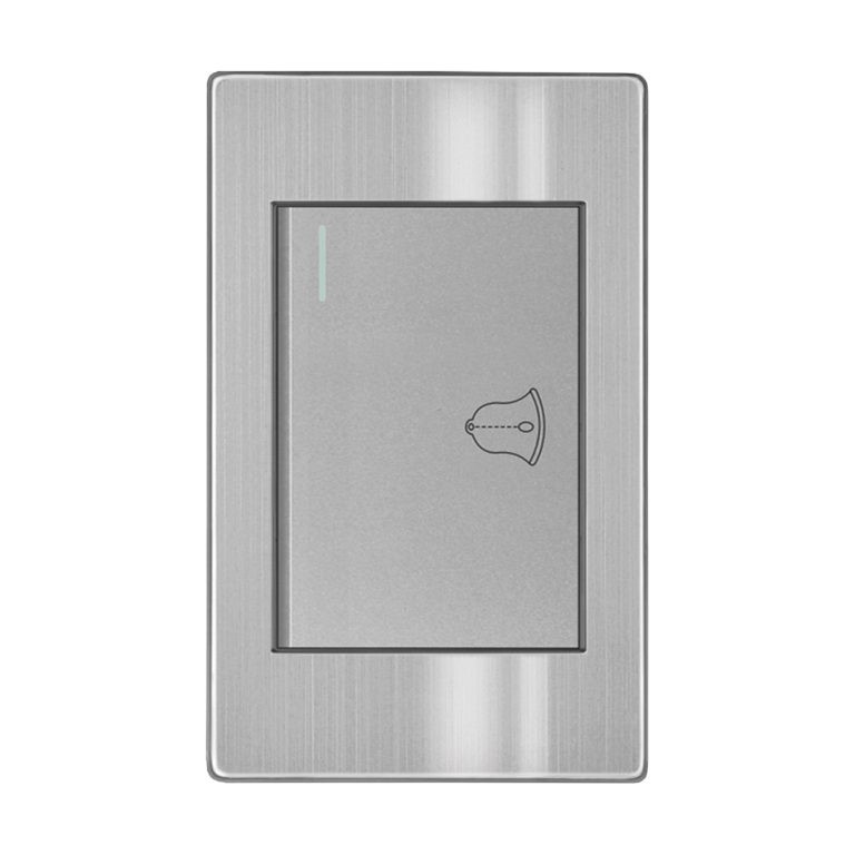 Imagen de PLACA METALICA PLATA BOTON TIMBRE ARTLITE
