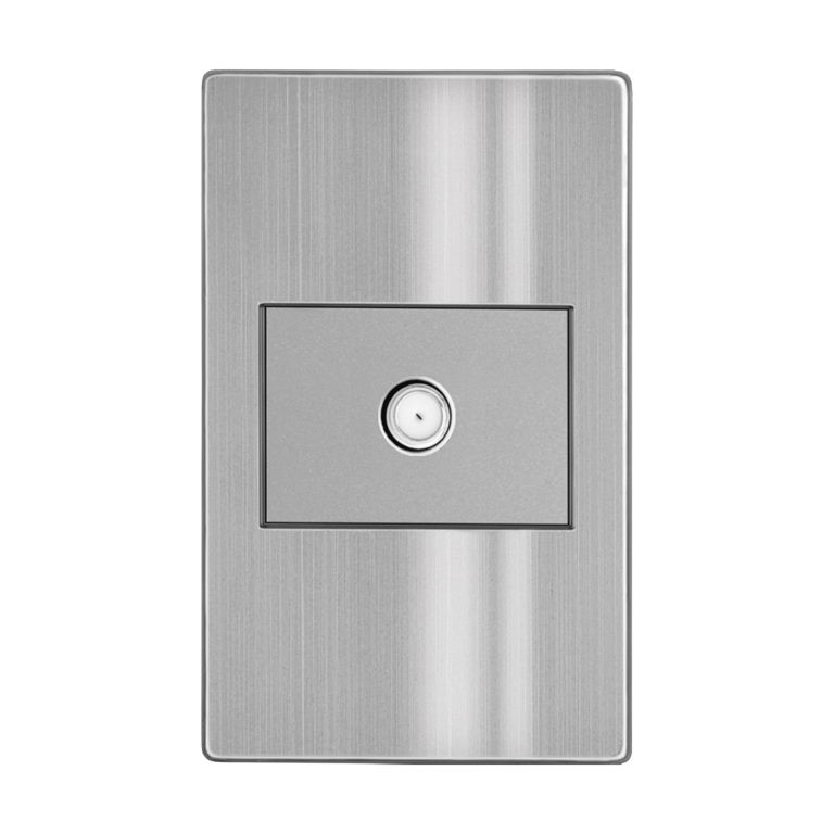 Imagen de PLACA METALICA PLATA TOMA COAXIAL TV ARTLITE 7503028267453