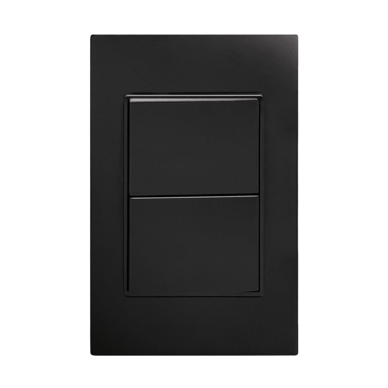 Imagen de PLACA PLASTICO NEGRO 2 APAGADOR 3 VIAS 15A ARTLITE 7503037194283