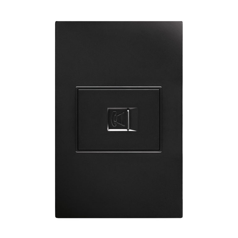 Imagen de PLACA PLASTICO NEGRO TOMA TELEFONICA ARTLITE 7503037194344
