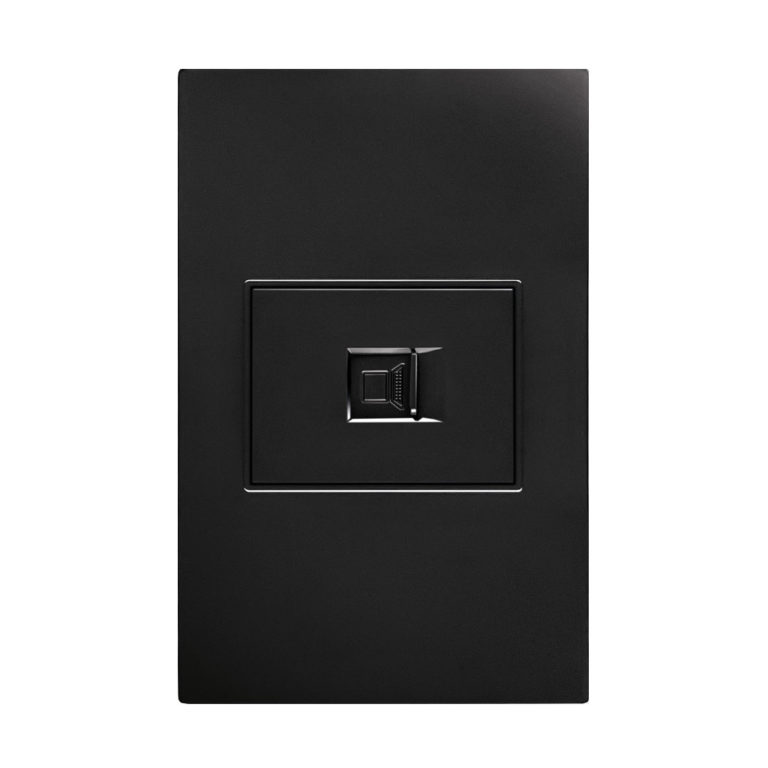 Imagen de PLACA PLASTICO NEGRO TOMA RJ45 CAT5 ARTLITE 7503037194351
