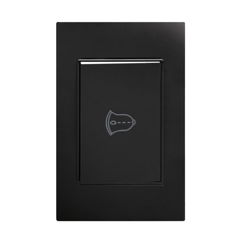 Imagen de PLACA PLASTICO NEGRO BOTON TIMBRE ARTLITE 7503037194399