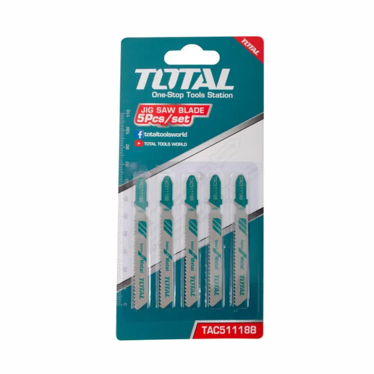 Imagen de 5 SEGUETAS "T" CORTE RECTO EN METAL TOTAL
