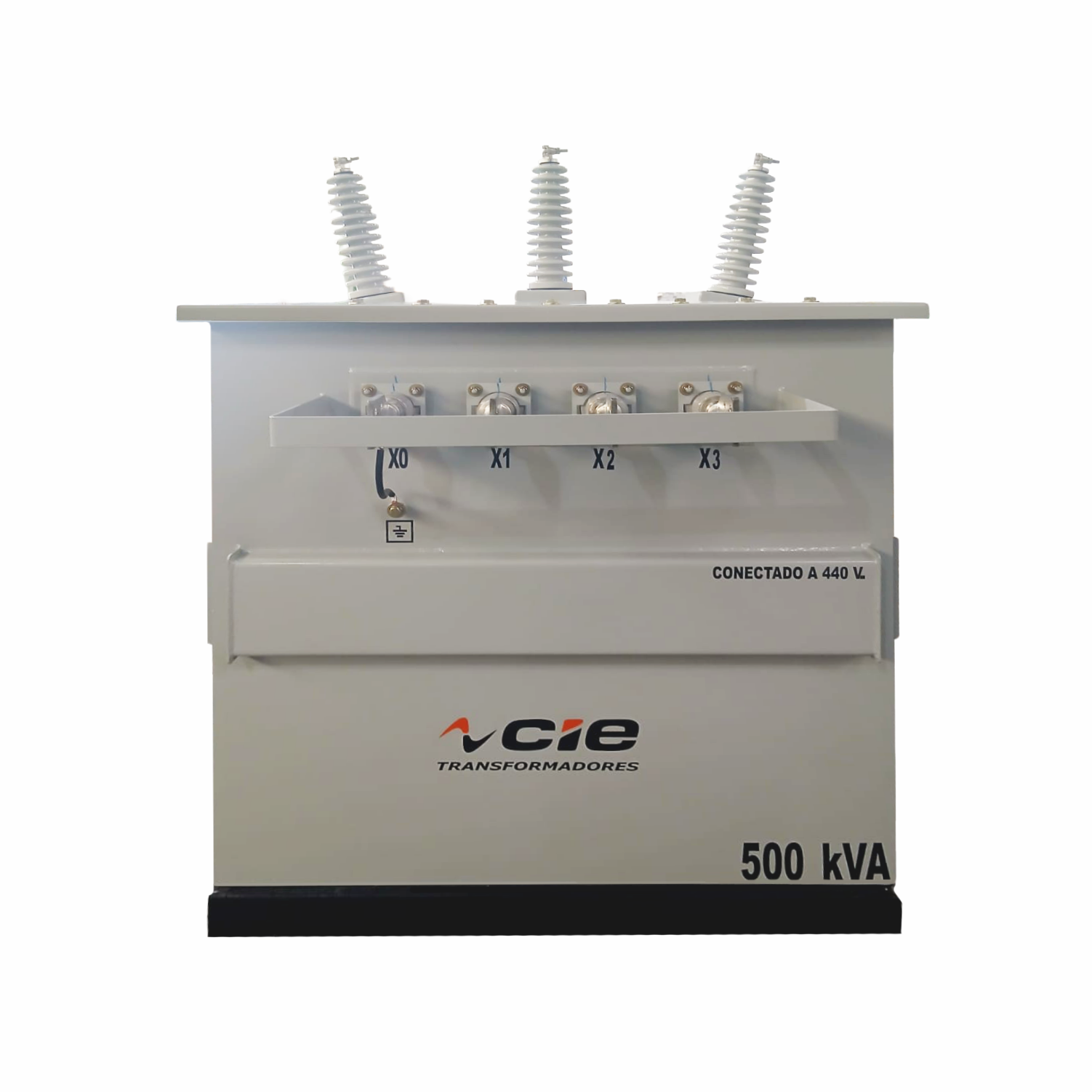 Imagen de TRANSFORMADOR TIPO ESTACION TRIFASICO 500 KVA 13200 440/254 V SIN GARGANTAS MARCA CIE