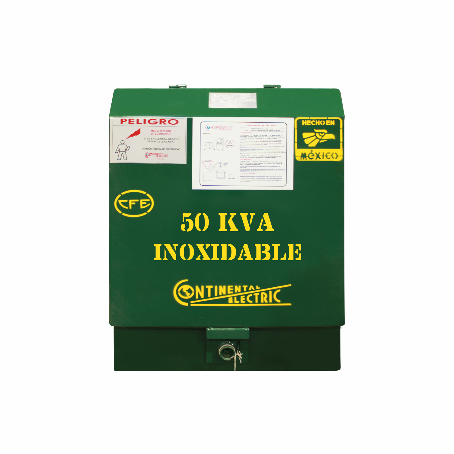 Imagen de TRANSFORMADOR PEDESTAL MONOFASICO 50 KVA 13200 240/120 V NORMA K INOXIDABLE CONTINENTAL