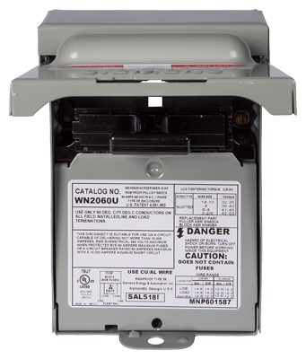 Imagen de INTERRUPTOR DE SEGURIDAD 2 X 60A 240V NEMA 3R S/PORTA FUSIBLE