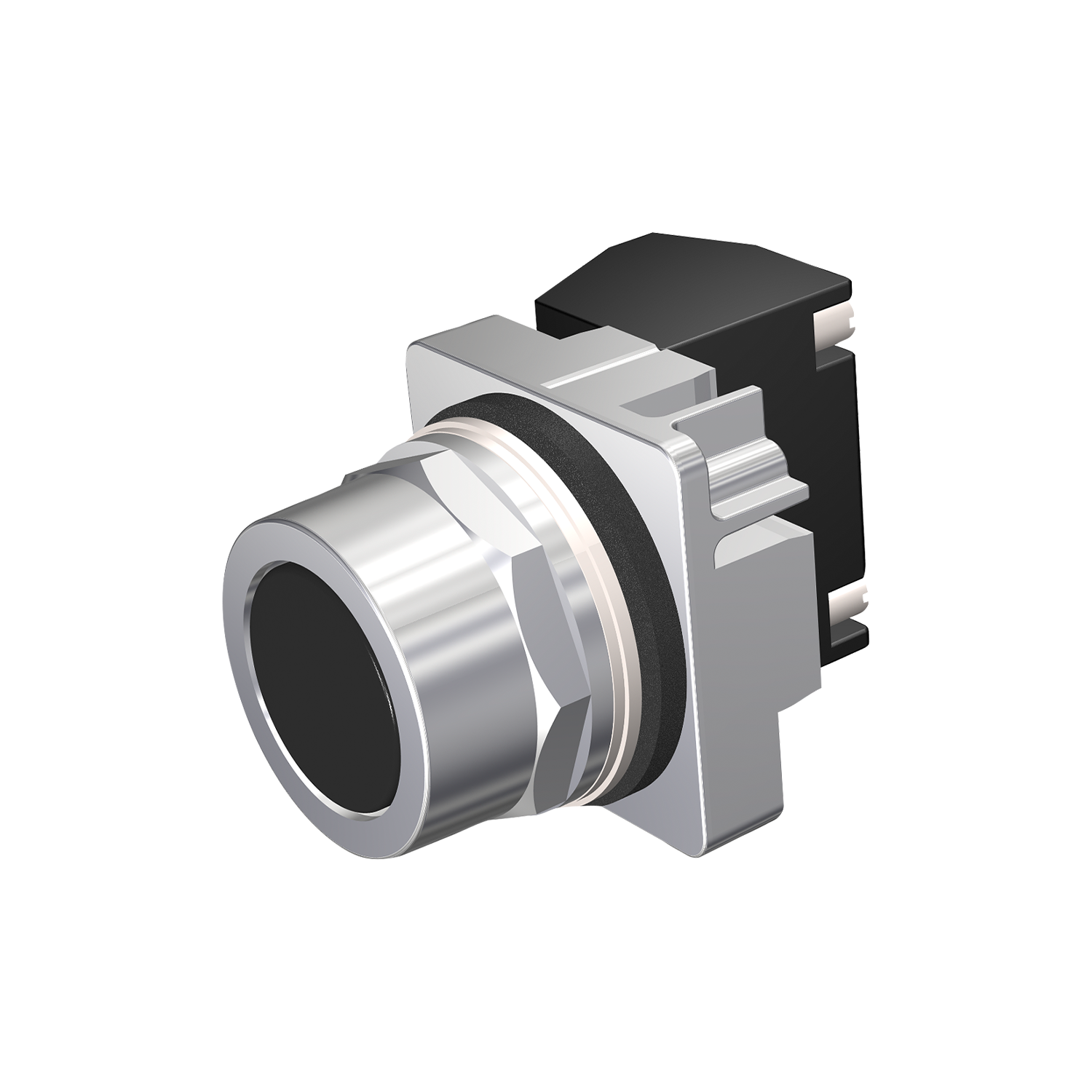 Imagen de BOTON PULSADOR NEGRO 30MM 1NA+1NC  NEMA 3R, 4X, 12